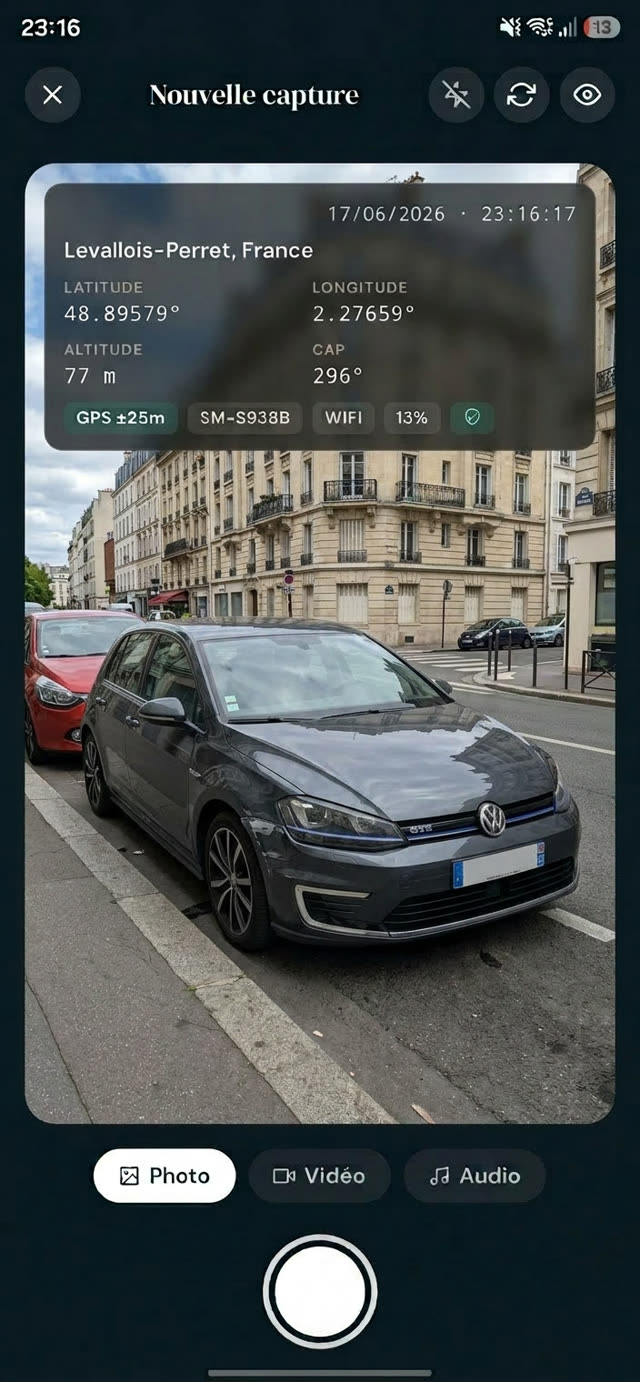 Aperçu de l'application Scealia