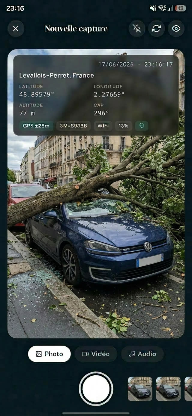 Aperçu de l'application Scealia